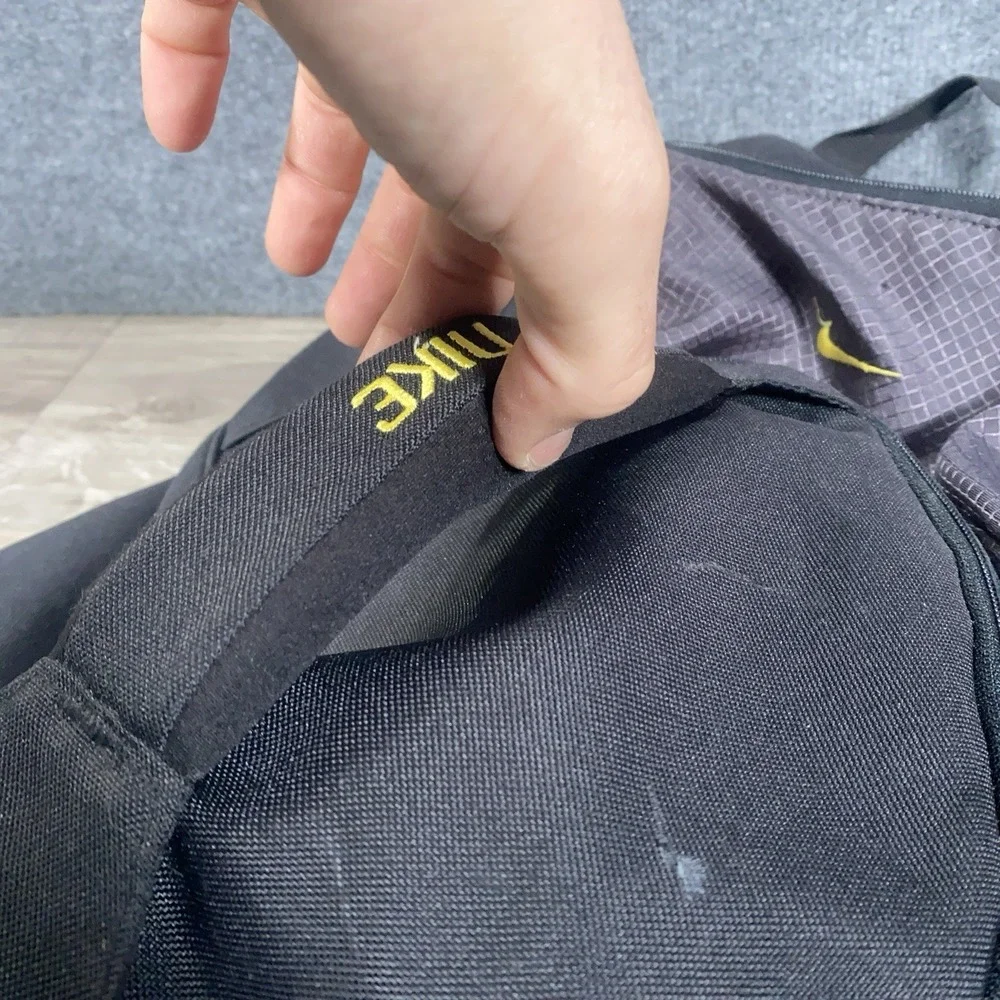 Vintage Nike Travis Scott Mini Swoosh Spell Out Backpack Book Bag‎ Black Yellow